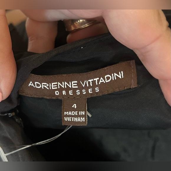 NWT Adrienne Vittadini Black Cocktail Dress Sz 4 Sleeveless After 5 Collection - Picture 4 of 5